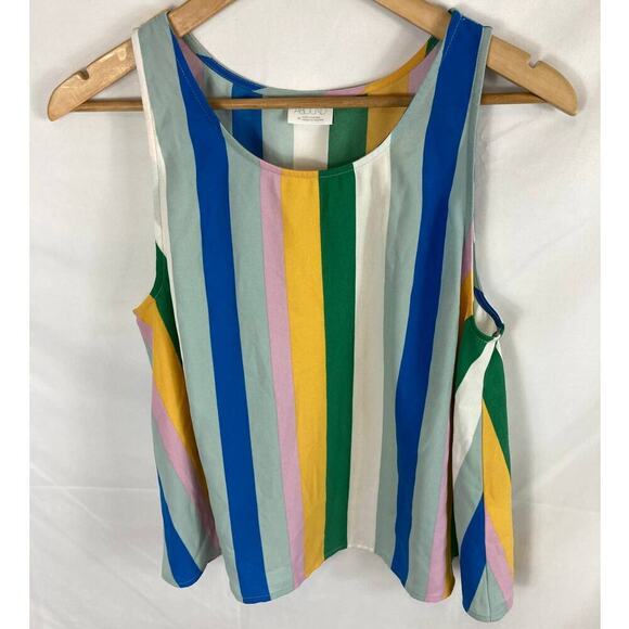 Abound Rainbow Stripe Tank Size Medium - Picture 1 of 3